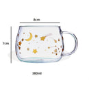GobekUsa Cute Letter Glass Mug, 380ml: Strawberry Tea Coffee Cup, Breakfast Milk Drinkware