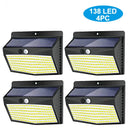 GobekUsa 138 LED Solar Wall Lamp Security Motion Sensor 3 Modes Fence Yard Deck