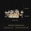GobekUsa Jade Crystal Chandelier: Elegant European Living Room Lamp