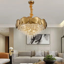 GobekUsa Crystal Chandelier: Modern LED Tassels Stainless Steel Pendant Light for Living Room