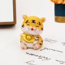 GobekUsa Lucky Tiger Figurine | New Year Fortune Symbol Home Decor Miniature