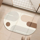 GobekUsa Geometric Diatom Ooze Bathroom Rug Super Absorption Non-slip Quick Dry Bath Mat
