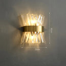 GobekUsa Art Deco Stainless Steel Crystal LED Wall Sconce Black Gold Bedroom Corridor