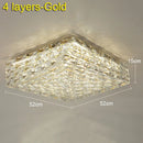 GobekUsa Crystal Ceiling Lamp: Modern Minimalist Indoor LED Lighting for Living Room, Dining & Bedroom