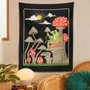 GobekUsa Cute Frog Tapestry Wall Hanging for Retro Aesthetic Bedroom Decor