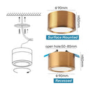 GobekUsa Antique Gold LED Ceiling Downlights for Retro Home Lighting