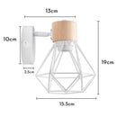 GobekUsa Industrial LED Wall Sconce Iron Bedside Lamp Retro Loft Indoor Lighting