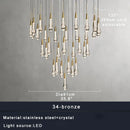 GobekUsa Crystal Ceiling Pendant Lights for Dining Room, Luxury Designer Foyer Decor Lighting