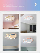 GobekUsa Kids LED Ceiling Light: Modern Nursery Chandelier for Bedroom, Smart Cartoon Lamp