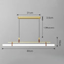 GobekUsa Eden Modern Black Gold Leather Tube LED Pendant Chandelier