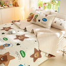 GobekUsa Cartoon Print Foldable Bed Cover Set | Cotton Quilted Cushion Mat