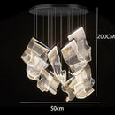 GobekUsa Crystal Chandelier Stair Pendant Living Room Lighting Modern Interior Pendant Lights