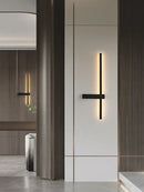 GobekUsa LED Wall Lamp, Modern Minimalist Design, Aluminum, Indoor Lighting, Gold/Black, AC85-260V