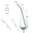 GobekUsa Glass Straw Set for Smoothies Cocktails Bar - Reusable, High Borosilicate Straw