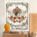 GobekUsa Balance Tarot Tapestry Wall Hanging - Mystical Bohemian Sun Moon Decor