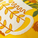 GobekUsa Elegant Yellow Vase Flower Cushion Cover - 45x45cm