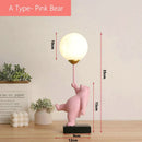 GobekUsa Bear Moon Lamp with G9 Bulb for Children's Bedroom