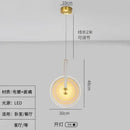 GobekUsa Circular Glass LED Chandelier - Modern Nordic Style for Home Decor