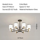 GobekUsa Glass Chandelier: Nordic Modern LED Hanging Light for Living Room and Bedroom