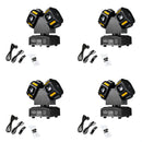 GobekUsa 8x12W RGBW 140W Dual Head LED Beam & Strobe & Laser 3-in-1 DJ Light
