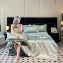 GobekUsa Ice Silk Summer Quilt - High-End Cooling Blanket for Single Double Bed