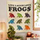 GobekUsa Frogs Tapestry Wall Hanging Psychedelic Hippie Aesthetic Tapestries Home Decor