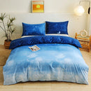 GobekUsa Brushed Printed Duvet Cover Set with 2 Pillowcases, Queen/Single Size