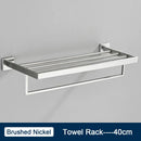 GobekUsa Black Towel Rack Bar 40cm SUS304 Modern Gold Cloth Holder Wall Mounted