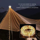 GobekUsa LED Camping Light Strip 8M Length Waterproof Outdoor Garden Decor Lamp