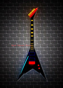 Abstract Electric Guitar Canvas Print - Music Wall Art by GobekUsa