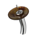 GobekUsa Glass Rocker Handle Basin Faucet, Waterfall Mixer Taps, Chrome Finish