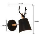 GobekUsa Black Wooden Wall Light Modern E27 LED Sconce Living Room Decor