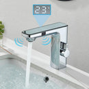 GobekUsa LCD Sensor Basin Faucet Hot Cold Water Mixer Tap Touchless Vanity Faucet