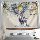 GobekUsa Elk Tapestry Wall Hanging Mystical Starry Sky Home Decor