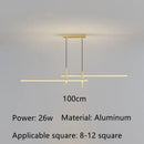 GobekUsa Black Gold LED Pendant Lights for Modern Minimalist Dining Room Chandelier