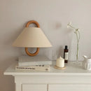 GobekUsa Beech Wood Wall Lamp: Wabi-sabi Style Fabric Art for Living Room, Bedroom, or Porch