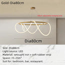 GobekUsa Circle Note Linear Light: Modern Minimalist Nordic Pendant Lamp for Bedroom, Living Room