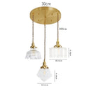 GobekUsa Clear Glass LED Pendant Light: Modern Copper Hanging Lamp for Home Indoor Decor