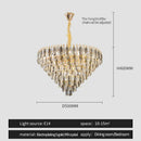 GobekUsa Crystal Chandelier: Modern Luxury Round Main Lamp for Living Room & Staircase