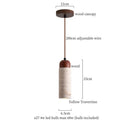GobekUsa Columnar Stone LED Pendant Lamp - Yellow Travertine - Nordic Minimalism