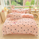 GobekUsa Cartoon Print Milk Velvet Bedding Set: Cozy, Skin-Friendly Winter Bedclothes