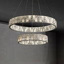 GobekUsa Crystal Lustre Circle Chandelier LED Lights - Modern Luxury Minimalism décor