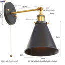 GobekUsa Gold Industrial LED Wall Lamp for Loft Stair, Coffee Bar, Bedroom