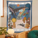 GobekUsa Dream Tarot Tapestry: Mystical Witchy Decor for Tarot Lovers, Hippie Dorm Art