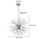 GobekUsa Dandelion Chandelier 8-Light Sputnik Pendant Light Gold/Silver Living Room Fixture