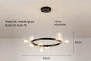 GobekUsa Glass Chandelier G9 Hanging Light for Living Room Bedroom Decor