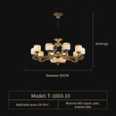 GobekUsa Jade Zinc Alloy Chandelier for Living Room, Restaurant, Hall - Elegant Chinese Design