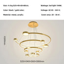 GobekUsa LED Ring Chandelier: Modern Nordic Hanging Light for Dining, Living Room, and Lobby