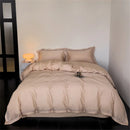 GobekUsa 1200TC Embroidered Egyptian Cotton Bedding Set - 4pcs King Queen Solid Sheets