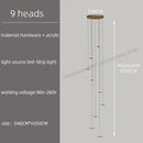 GobekUsa LED Chandelier for Revolving Staircase | Loft Villa Ceiling Hanging Lamp